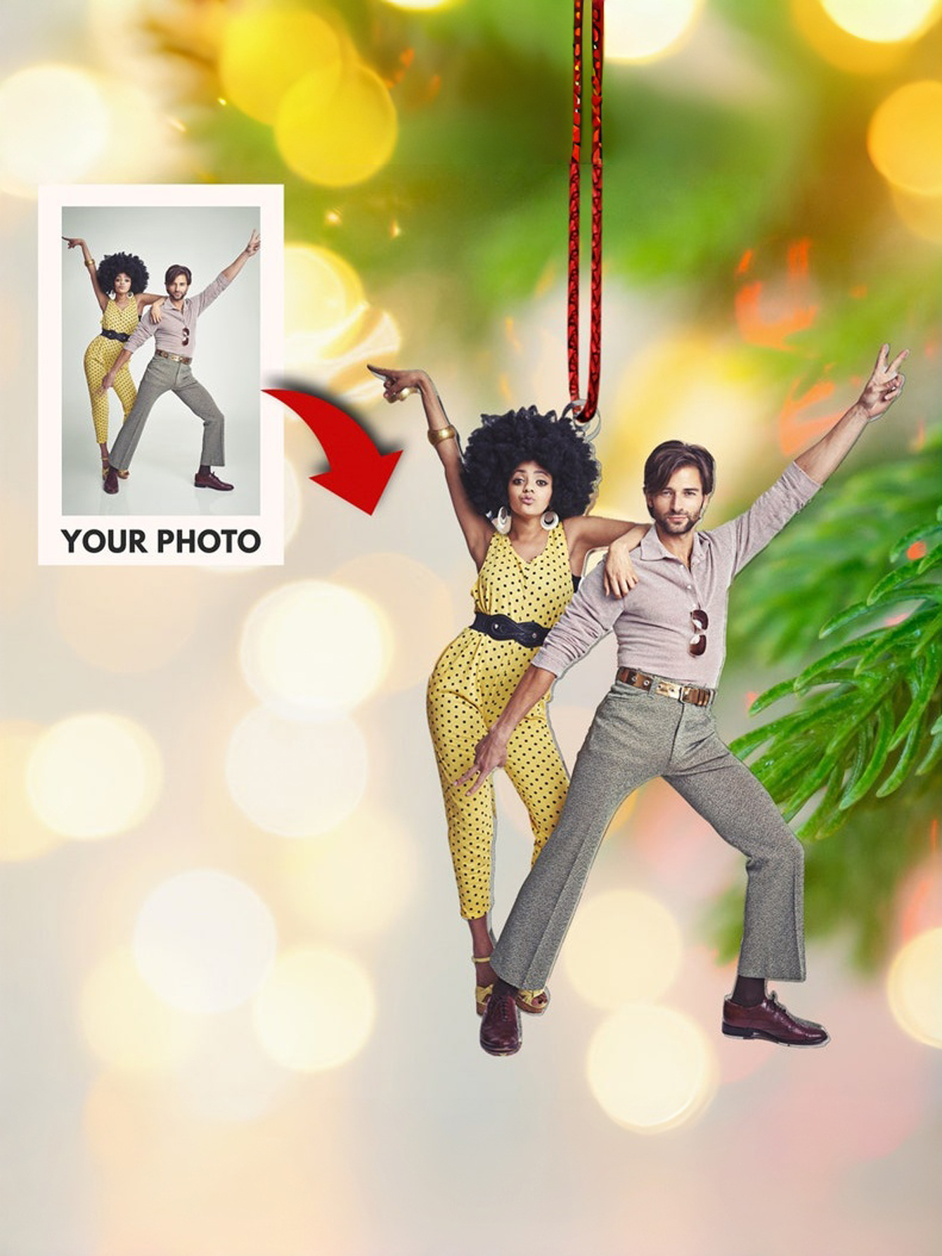 Personalized Acrylic Family Photo Ornament